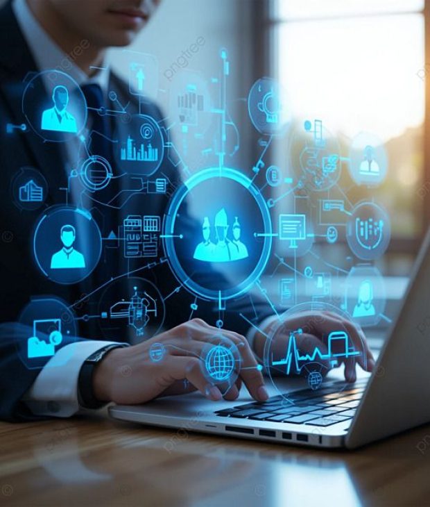 Futuristic Human Resource Technology Interface For Business Solutions, Human Resource, Corporate Tech System, Talent Analytics Background Image And Wallpaper for Free Download